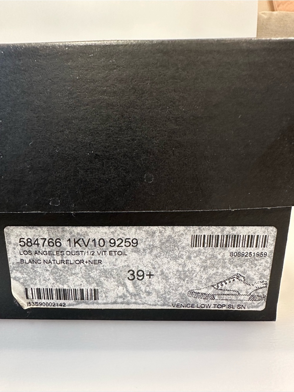 AUTHENTIC SAINT LAURENT Paris Venice Low Top White Gold Accent Leather Sneakers - Picture 10 of 10